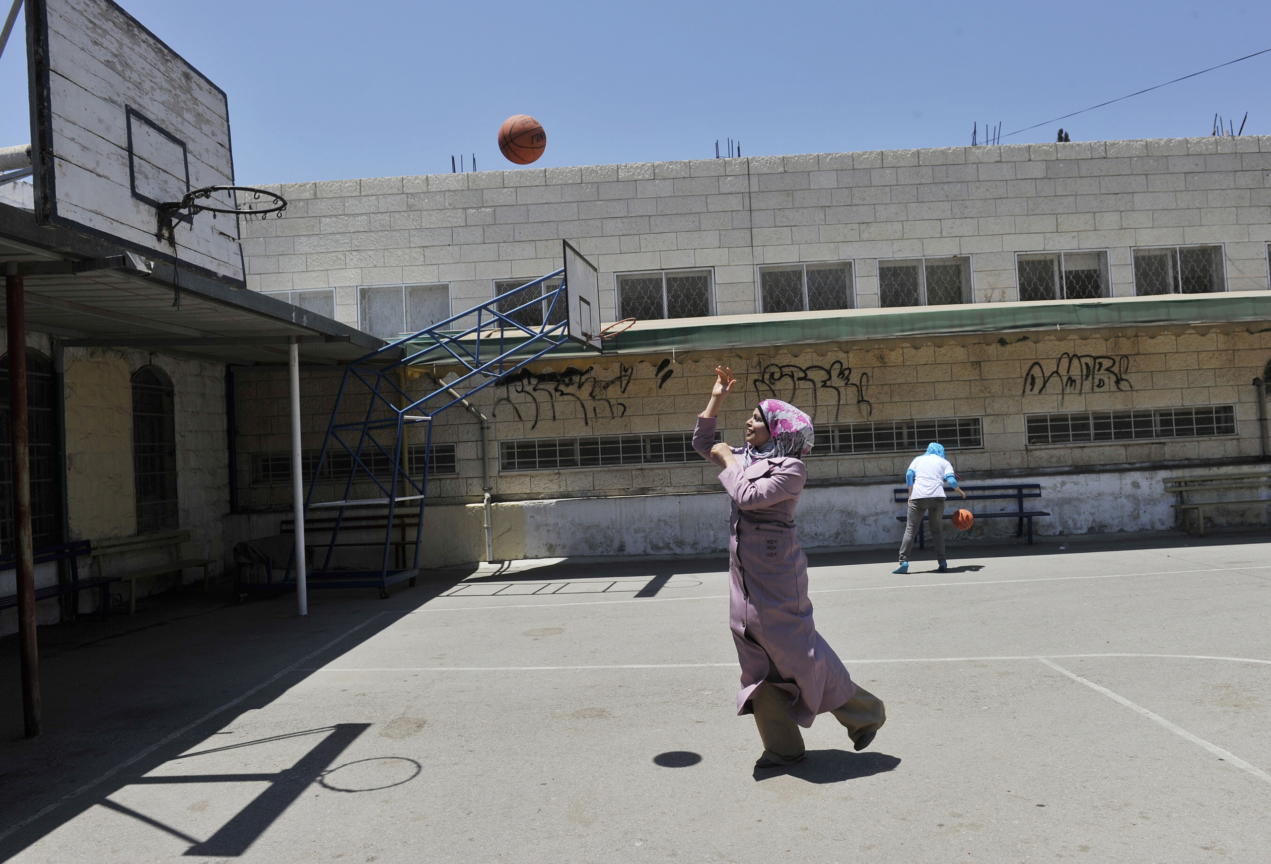 Picture taken for the International Basketball Foundation .
Hebron, Palestine.
The International Basketball Foundation (IBF) was founded in 2008 by FIBA.
This Foundation is the social, educational and legacy branch of FIBA to address the role of sport and basketball especially in society. The role of the Foundation is to preserve and promote the values of basketball and its cultural heritage.