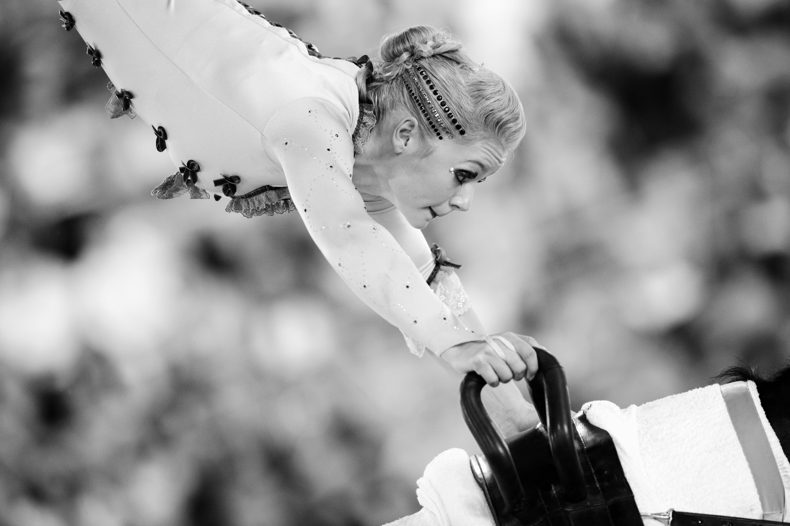 FEI EUROPEAN CHAMPIONSHIPS Aachen 2015.
FEMALE VAULTER FREESTYLE TEST
Rider ESTELLE CHAUVET FRA