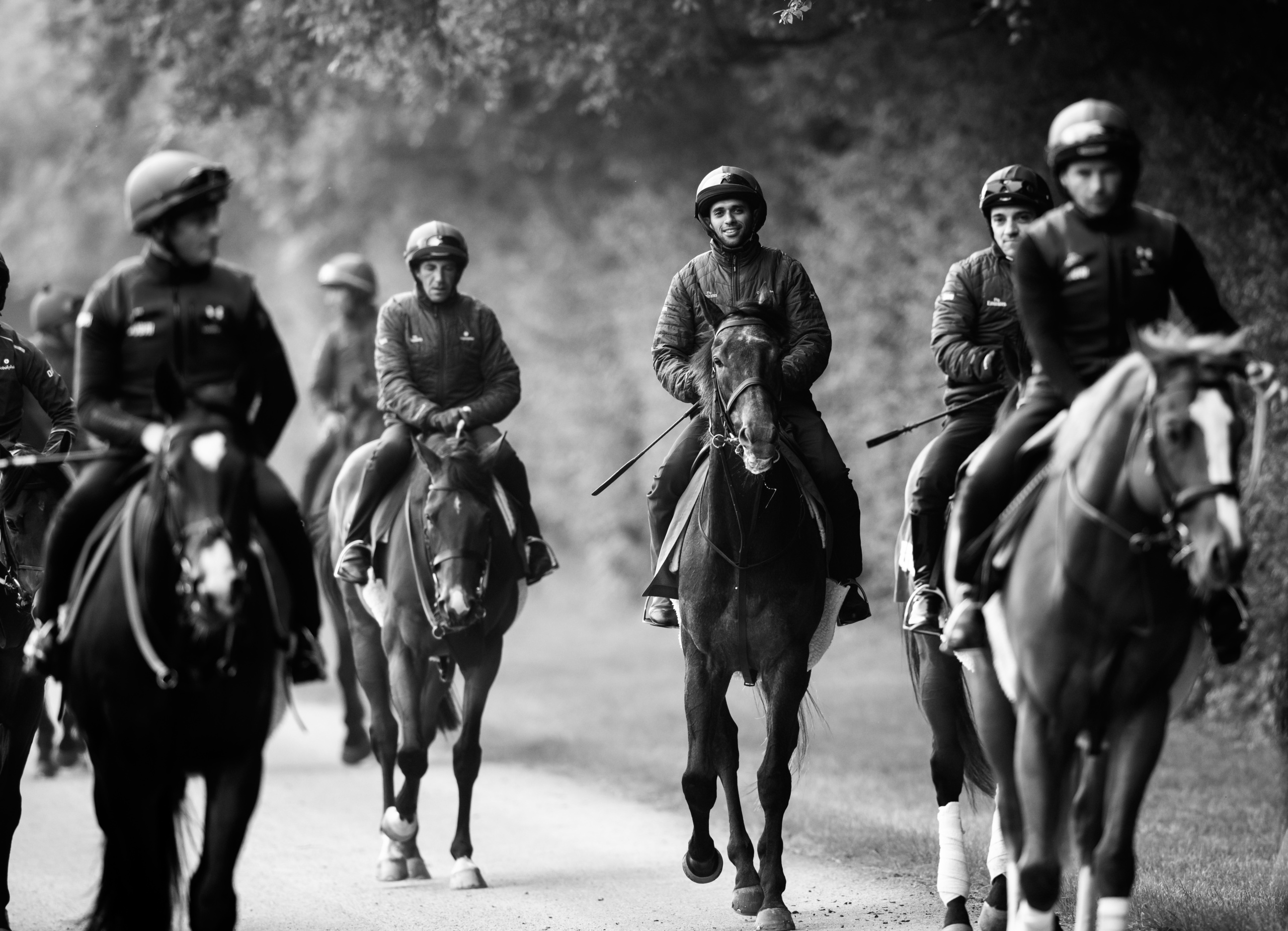 Picture taken for Godolphin.
Godolphin, sponsored by Emirates, is the Maktoum family's private thoroughbred horseracing stable and was named in honour of the Godolphin Arabian, who came from the desert to become one of the tree founding stallions of the modern thoroughbred . Godolphin's headquarters are in Dubai. It operates two racing stables in Newmarket, UK, two in Sydney one in Melbourne, Australia and also has horses in training with independent trainers in Great Britain, Australia , France, Japan, USA and Ireland. UAE Vice President, Prime Minister and Ruler of Dubai, H.H Sheikh Mohammed Bin Rashid Al Maktoum is the driving force behind Godolphin.