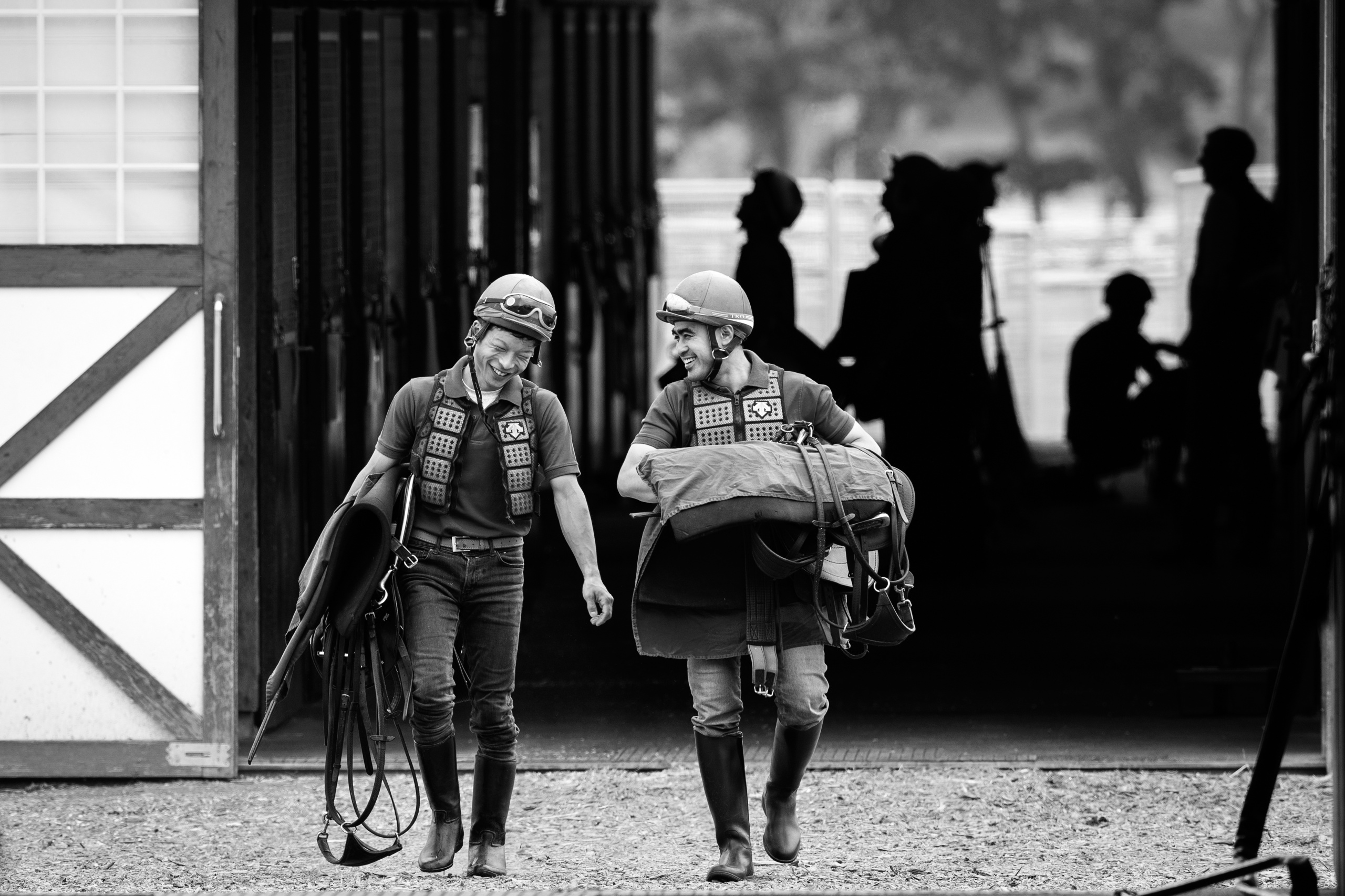 Picture taken for Godolphin.
Godolphin, sponsored by Emirates, is the Maktoum family's private thoroughbred horseracing stable and was named in honour of the Godolphin Arabian, who came from the desert to become one of the tree founding stallions of the modern thoroughbred . Godolphin's headquarters are in Dubai. It operates two racing stables in Newmarket, UK, two in Sydney one in Melbourne, Australia and also has horses in training with independent trainers in Great Britain, Australia , France, Japan, USA and Ireland. UAE Vice President, Prime Minister and Ruler of Dubai, H.H Sheikh Mohammed Bin Rashid Al Maktoum is the driving force behind Godolphin.