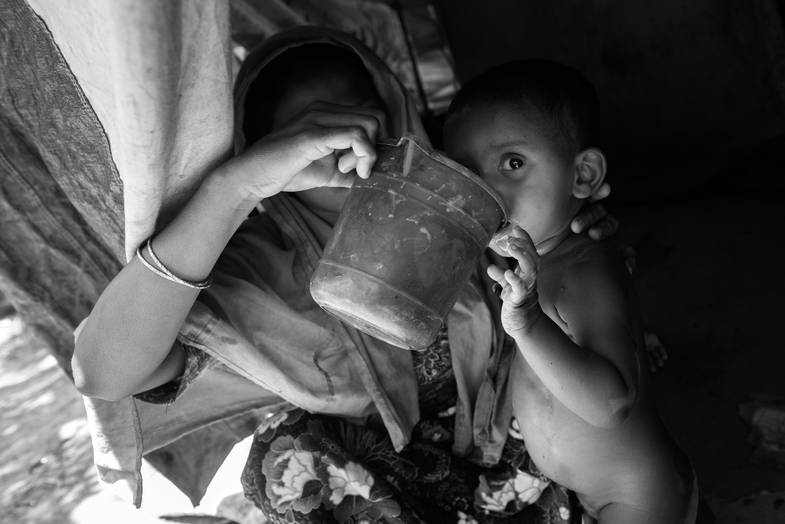 Rohingya refugee at the Kutupalong transit center . Over 650,000 Rohingya have crossed the border to Bangladesh since August last year, fleeing the violence.