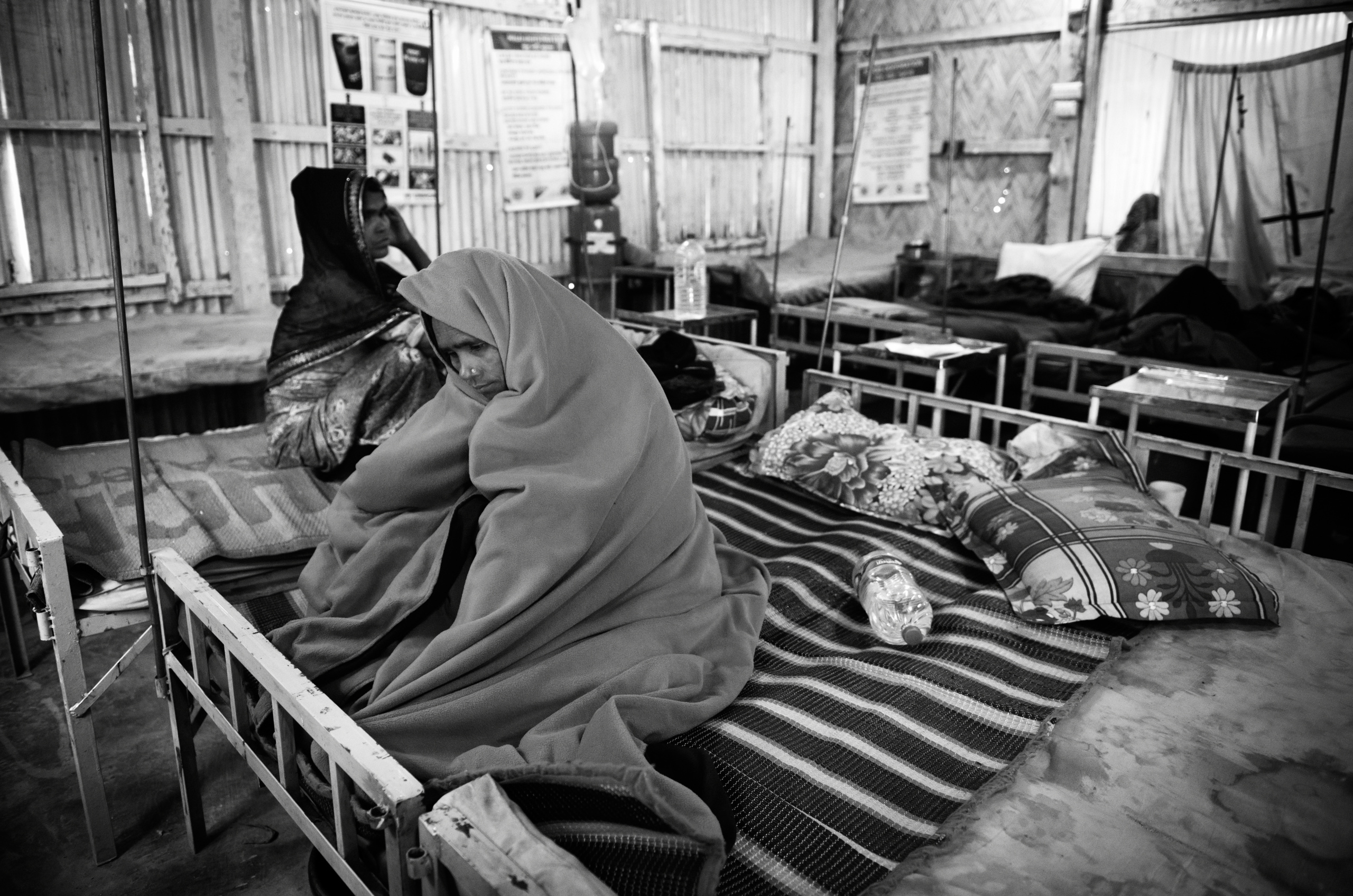 Bangladesh, Cox's Bazaar.
Rohingya refugee is seen at hospital at Kutupalong camp on January 17, 2018.
In November 2017 there were 7 named camps in Kutupalong, now there are 20 and there are now approximately 600,000 Rohingya refugees in the Kutupalong refugee camp of Southern Bangladesh. While preparations are now being made for the Monsoon season which is fast approaching.