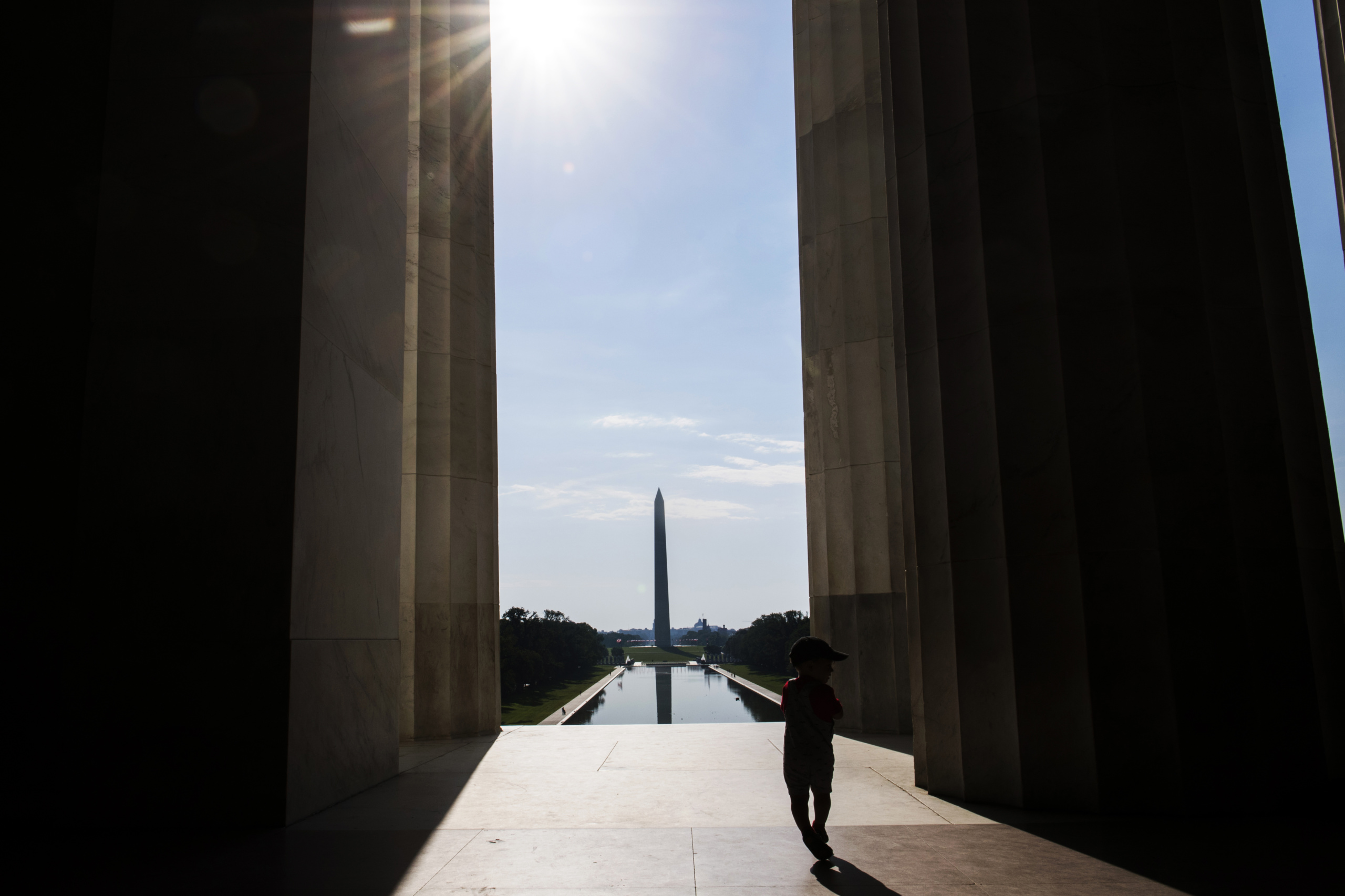 Washington, USA.
Washington Monument taken from Lincoln Memorial in Washington DC
