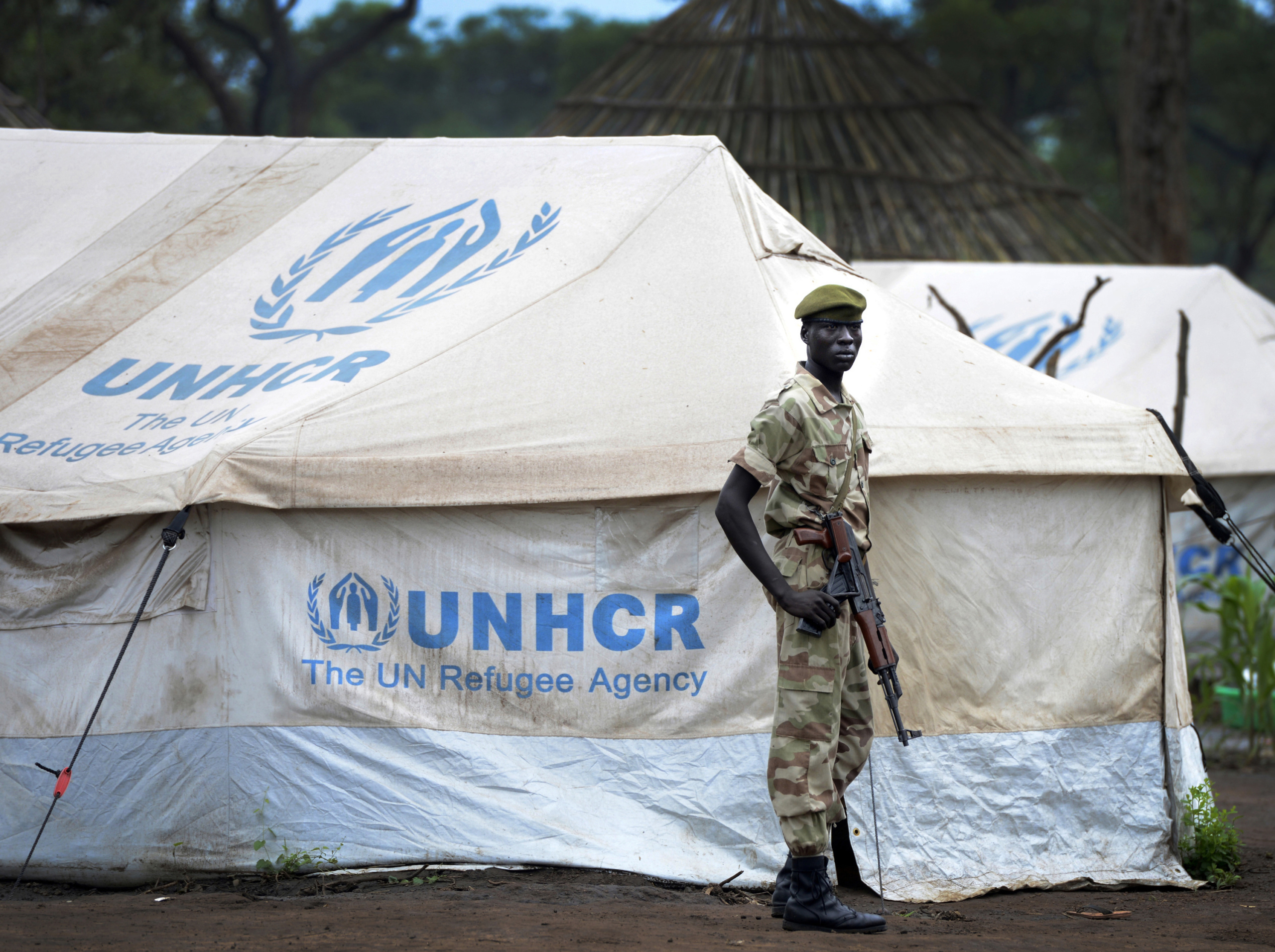 GAMBELA, ETHIOPIA. At Kule refugee camp, the Ethiopian military provides security for the 46,000 South Sudanese refugees at the Kule refugee camp, near the border with South Sudan.