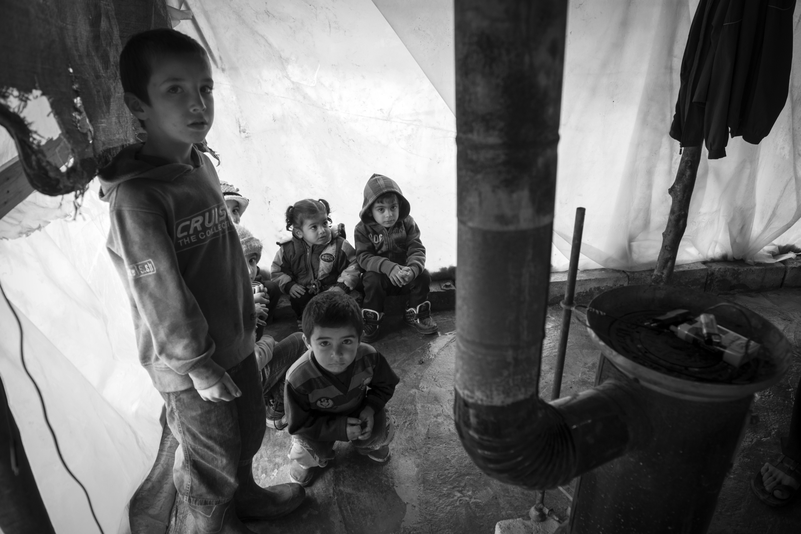 Lebanon.
Inside a farm in Lebanon.
Syrian refugee children forced to work to support families in Lebanon.
All the youngsters here, aged between seven and 20, are from Syria and earn about $4 a day for 10 hours.
