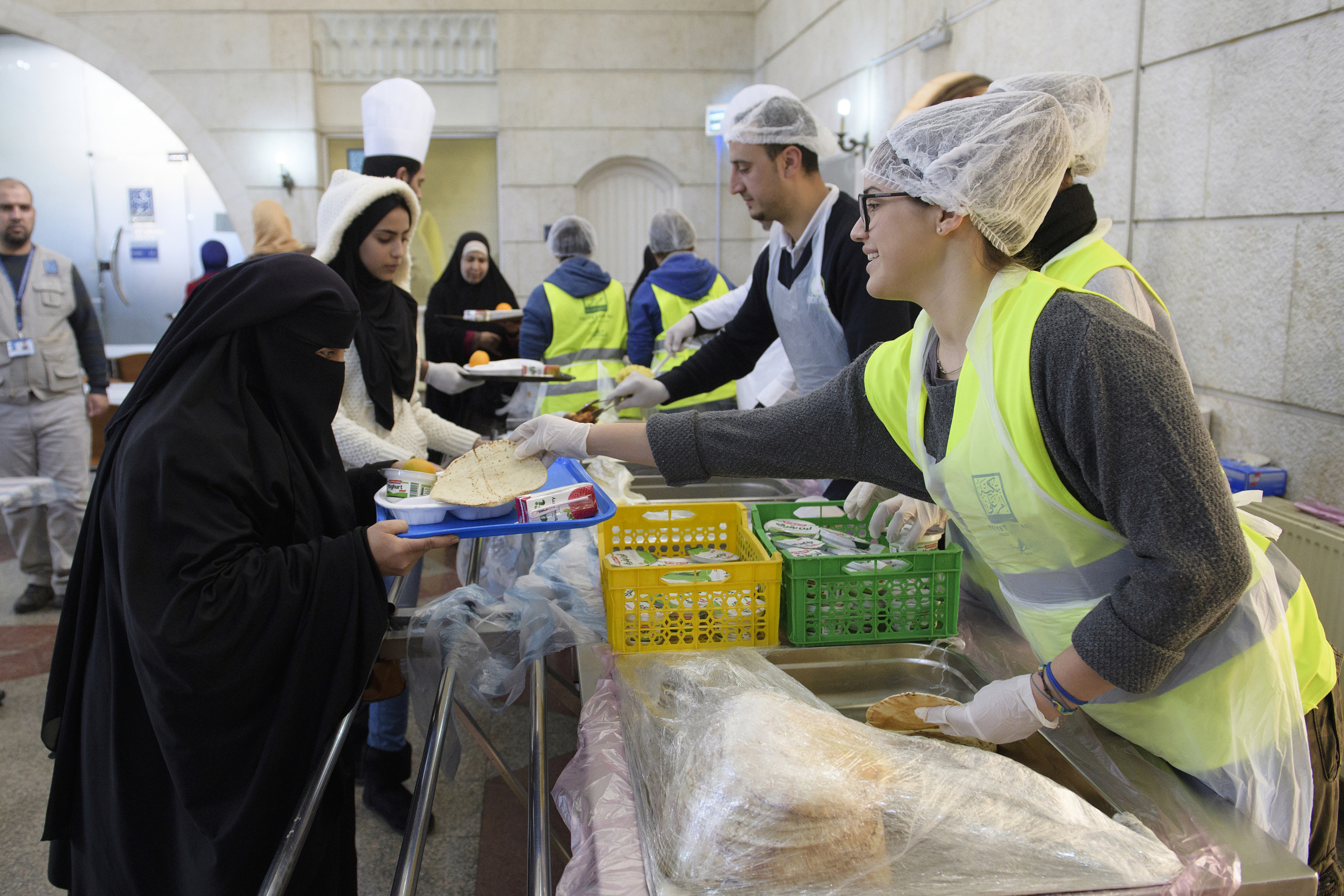 Amann, Jordan.
Tkiyet Um Ali (TUA) was founded in 2003 by Her Royal Highness Princess Haya Bint Al-Hussein to represent the first initiative of its kind in the Arab World that seeks to eradicate hunger. TUA is also considered the first non-governmental organization to provide sustainable food support through distributing food parcels and serving hot meals in addition to providing humanitarian food aid to Jordan’s underprivileged. Originally conceptualized by Her Late Majesty Queen Alia more than 39 years ago, TUA is inspired by the Islamic concept of providing food for the underprivileged and assuming social responsibility for them.