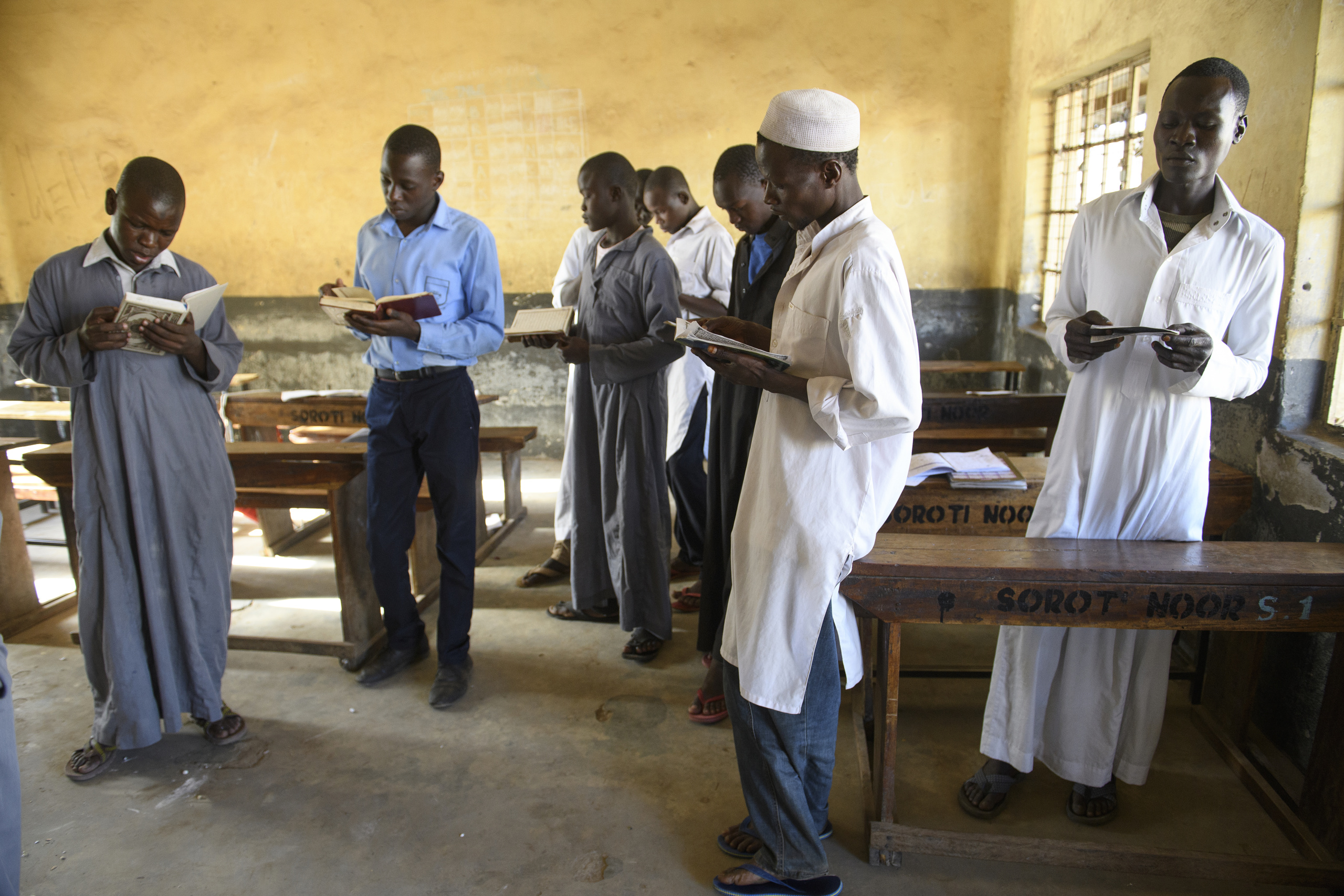 Soroti Uganda.
Children learning the Koran inside a madrassa.
Land conflict in Uganda is not only a matter of tribal boundries but is also interlinked with religious belief.